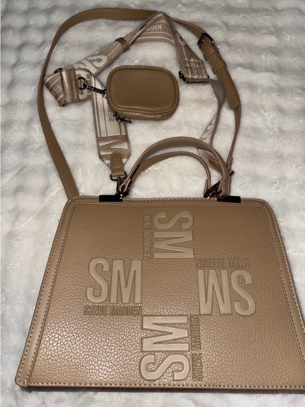 Steve Madden timeless taupe tote crossbody